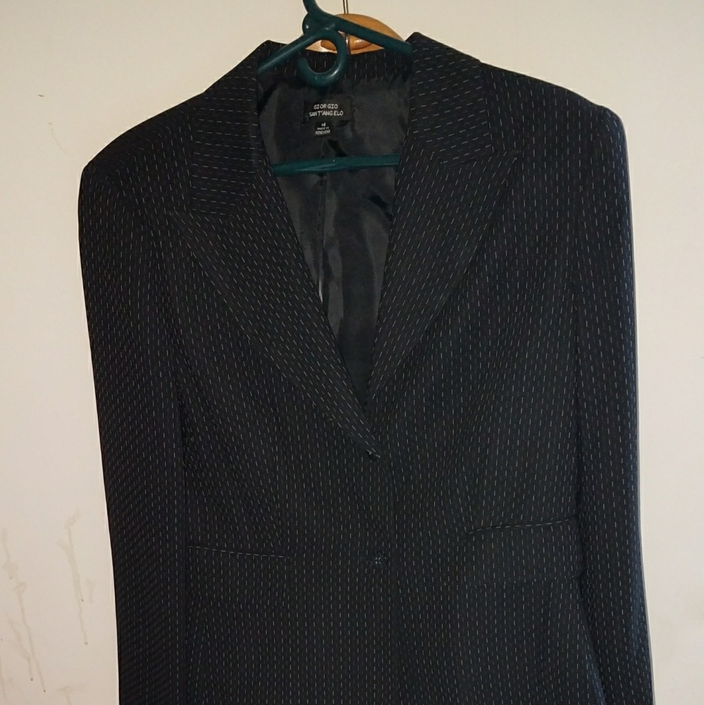 GIORGIO SANT ANGELO WOMENS PINSTRIPE PANT SUIT